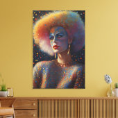 Mooi Drag Queen Portret Canvas Afdruk (Insitu (Woonkamer))