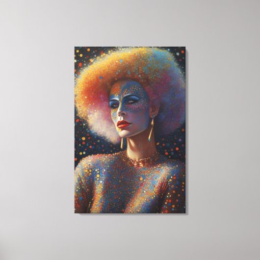 Mooi Drag Queen Portret Canvas Afdruk (Voorkant)