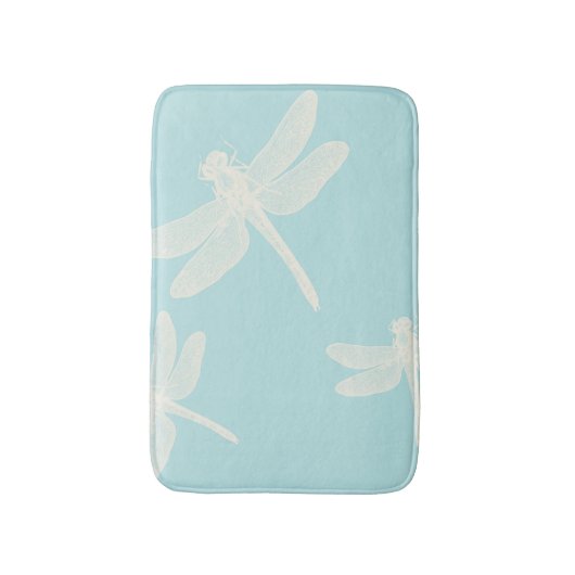 Mooi Dragonfly Blue Pattern Badmat (Voorkant Verticaal)