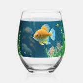 Mooi drink waterglas wijnglas zonder voet (Voorkant)