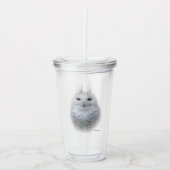 Mooi, drommelig en Serene Snowy Owl Acryl Drinkbeker (Voorkant)