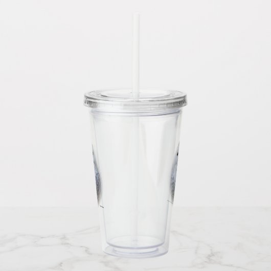 Mooi, drommelig en Serene Snowy Owl Acryl Drinkbeker (Rechts)