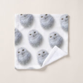 Mooi, drommelig en Serene Snowy Owl Bad Handdoek (Wasdoekje)