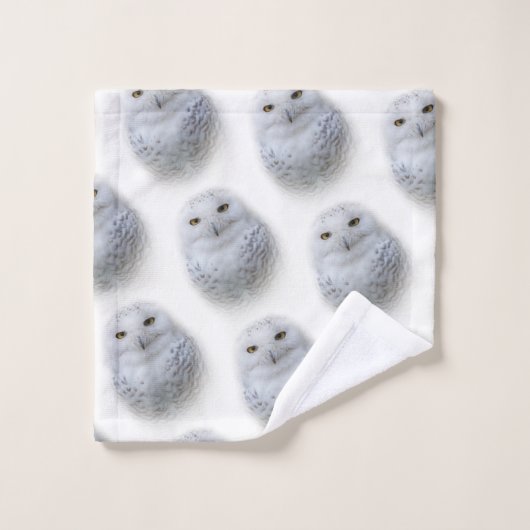 Mooi, drommelig en Serene Snowy Owl Bad Handdoek (Wasdoekje)