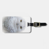 Mooi, drommelig en Serene Snowy Owl Bagagelabel (Voorkant horizontaal)