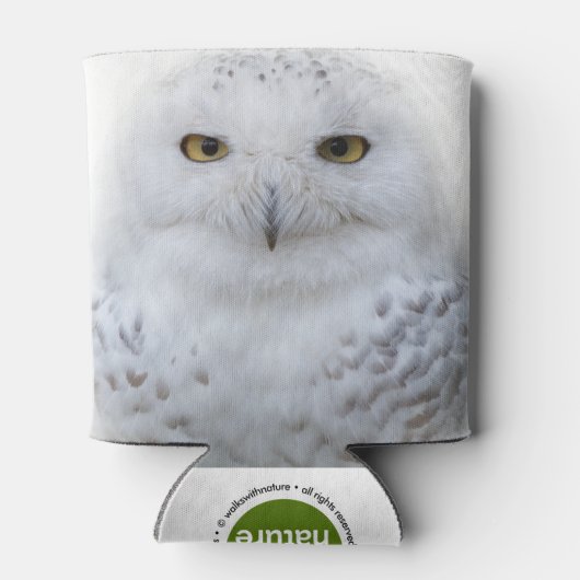 Mooi, drommelig en Serene Snowy Owl Blikjeskoeler (Achterkant)