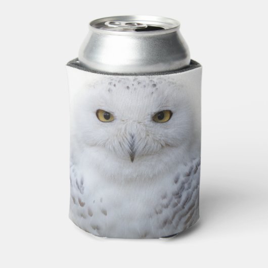 Mooi, drommelig en Serene Snowy Owl Blikjeskoeler (Blikje Achterkant)