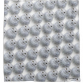 Mooi, drommelig en Serene Snowy Owl Douchegordijn (Voorkant)