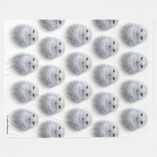 Mooi, drommelig en Serene Snowy Owl Fleece Deken (Voorkant (Horizontaal))