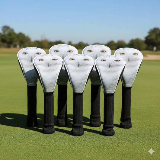 Mooi, drommelig en Serene Snowy Owl Golfheadcover