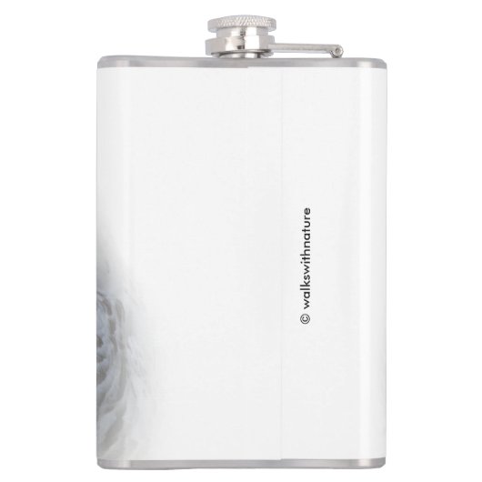 Mooi, drommelig en Serene Snowy Owl Heupfles (Achterkant)