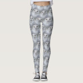 Mooi, drommelig en Serene Snowy Owl Leggings (Voorkant)