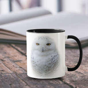 Mooi, drommelig en Serene Snowy Owl Mok