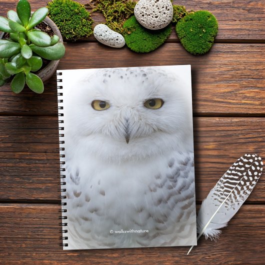 Mooi, drommelig en Serene Snowy Owl Notitieboek