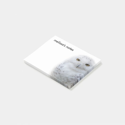 Mooi, drommelig en Serene Snowy Owl Post-it® Notes (Schuin)