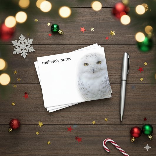 Mooi, drommelig en Serene Snowy Owl Post-it® Notes