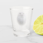 Mooi, drommelig en Serene Snowy Owl Shot Glas (Achterkant)