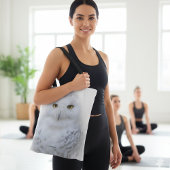 Mooi, drommelig en Serene Snowy Owl Tote Bag