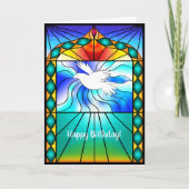 Mooi duif Glas in lood raam Kaart (Voorkant)