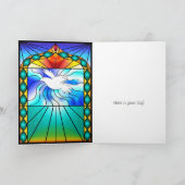 Mooi duif Glas in lood raam Kaart (Binnen)