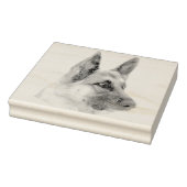 Mooi Duits Herder Hond Portret Rubberstempel (Stempel)