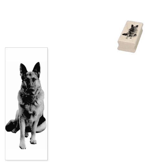 Mooi Duits Herder Hond Portret Rubberstempel (Gestempeld)