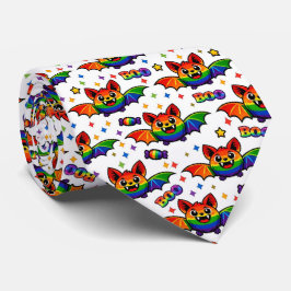 🦇🌈 MOOI‑e Regenboog Vleermuis Snoep Strikdas Stropdas