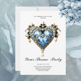 Mooi edel blauw hart. kaart