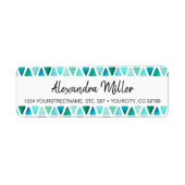 Mooi edelsteen patroon retour adres label (Voorkant)