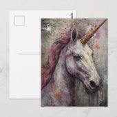Mooi eenhoorn briefkaart (Voorkant / Achterkant)