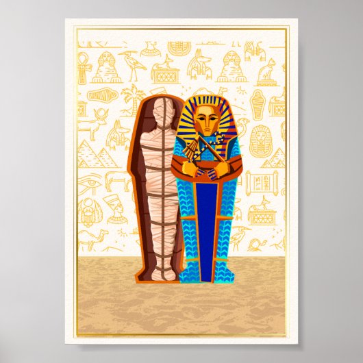 Mooi Egyptisch kunst muur Poster (Voorkant)