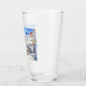 Mooi eiland Santorini, Oia reismok Glas (Links)