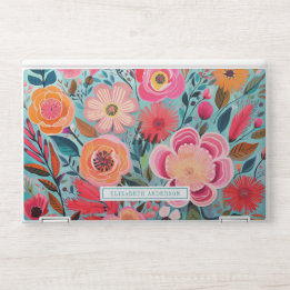 Mooi Elegant Botanisch Stijlvol Bloemmotief HP Laptopsticker