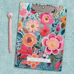 Mooi Elegant Botanisch Stijlvol Bloemrijk Klembord