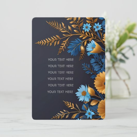 Mooi elegant bruiloft uitnodiging ontwerp (Staand voorkant)