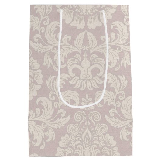 Mooi Elegant Damask Patroon Medium Cadeauzakje (Achterkant)