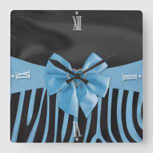 Mooi elegant elegant de gevolgenzebra van de vierkante klok