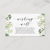 Mooi elegant groen, bruiloft wensen goed informatiekaartje (Voorkant)
