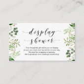 Mooi elegant groen, zwart, display douche informatiekaartje (Voorkant)