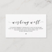 Mooi Elegant, in het zwart, Wedding Wishing Well Informatiekaartje (Voorkant)