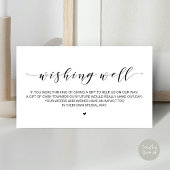 Mooi Elegant, in het zwart, Wedding Wishing Well Informatiekaartje