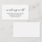 Mooi Elegant, in het zwart, Wedding Wishing Well Informatiekaartje (Voorkant / Achterkant)