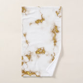 Mooi elegant Modern Marble Monograms ontwerp Bad Handdoek (Handdoek)