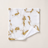 Mooi elegant Modern Marble Monograms ontwerp Bad Handdoek (Wasdoekje)