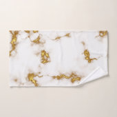 Mooi elegant Modern Marble Monograms ontwerp Bad Handdoek (Handdoek)