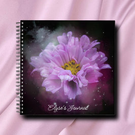 Mooi Elegant Roze Bloem  Journaal Notitieboek