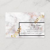 Mooi elegant visitekaartje met marmer (Achterkant)