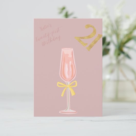 Mooi en Chic 21e Verjaardag Kaart (Staand voorkant)