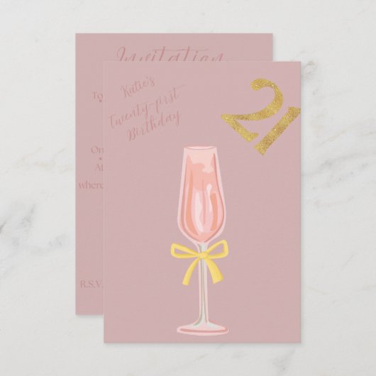 Mooi en Chic 21e Verjaardag Kaart (Voorkant / Achterkant)