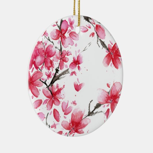 Mooi en elegant Cherry Blossom | Versiering Keramisch Ornament (Rechts)